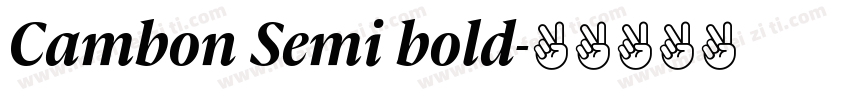 Cambon Semi bold字体转换